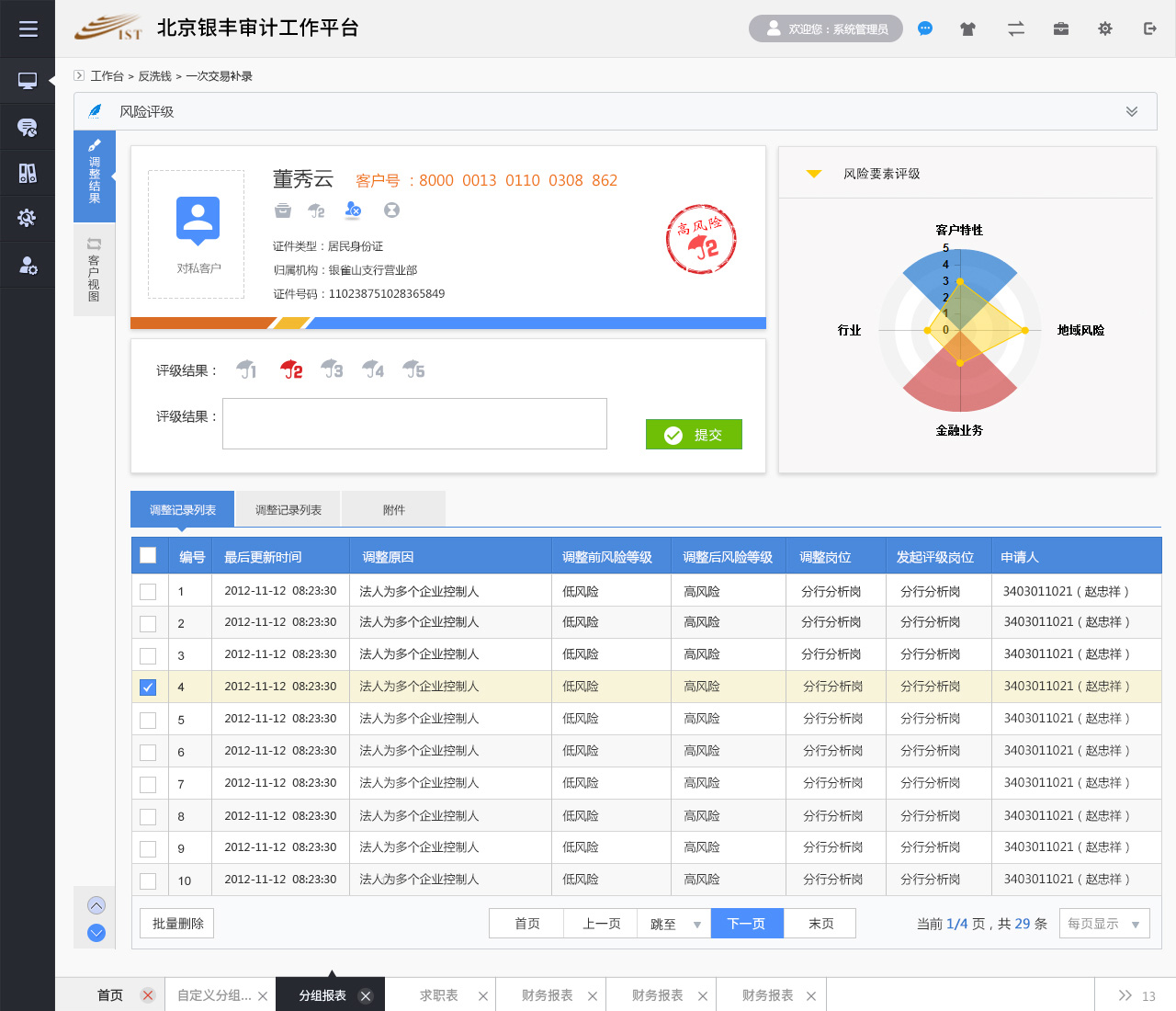 銀豐新融審計(jì)監(jiān)控管理平臺銀豐審計(jì)反洗錢平臺設(shè)計(jì)