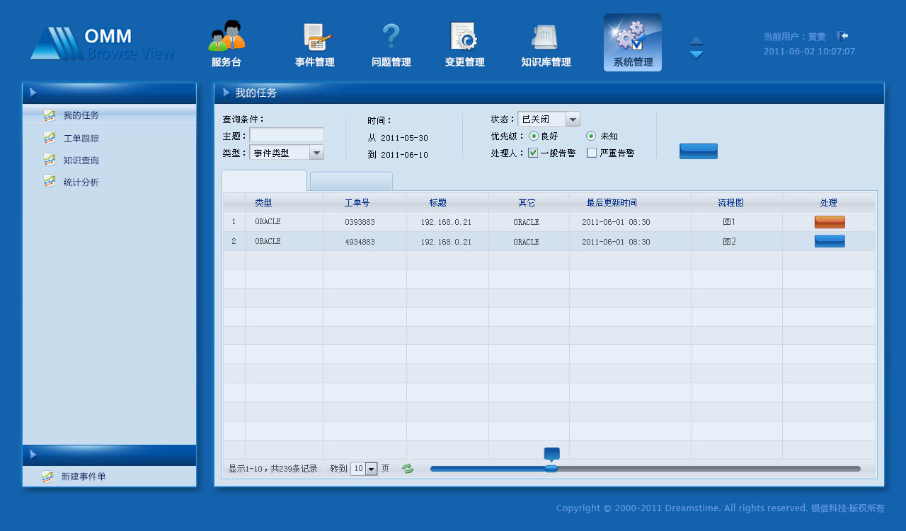 銀信科技omm界面設(shè)計